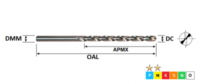 10.2mm HSS-Co Long Series Drill DIN340